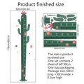 Cactus growth height wall sticker for kids room decoration 50cm to 160cm scale - Cactus Style (MS209-YW) / 30x60cm x 2 Sheets / Green