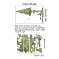Pine trees and rocks wall stickers set 215x135cm watercolor style for bedroom decor - 30*90cm*4 Sheets