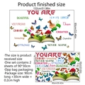 Adesivi murali ispiratori con libro funghi e farfalle per decorazioni da interni - 30*90cm*2pz