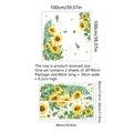 Selbstklebende Sonnenblumen-Wandsticker Set mit grünen Blättern für die Heimdekoration - Sonnenblumen-Stil (MS6307-ZY)