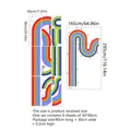 Boho rainbow wall decal dimensions: nine 30x90cm sheets for a 165x295cm wall display - Vibrant Retro Rainbow (BM6042)