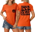 T-shirt orange vif montrant le logo avant et l'imprimé au dos sous deux angles différents - Orange (Graphique Noir)