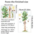 Cartoon forest tree wall sticker with growth chart for kids room decor height measurement - Standard Set