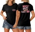 Detailed front and back view of black cotton T-shirt with pink SWIM MOM graphic print - Black