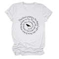 White cotton t-shirt with black circular bird song lyrics print and minimalist silhouette - White (Black Font)