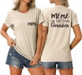 Detail of Mimi Because I'm Too Cool print on cream cotton short sleeve t-shirt - Sand (Black Font)