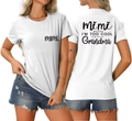 Detail view of white cotton T-shirt with 'Too Cool' slogan print on the back - White (Black Font)
