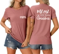 Detail of pink cotton T-shirt with Mimi print and humorous slogan on the back - Rose Gold (White Font)