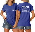 Detail showing white slogan print on navy blue short sleeve cotton t-shirt for women - Vintage Blue (White Font)