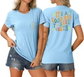 Detail of light blue crew neck T-shirt with IT'S A GOOD DAY TO SAVE TEETH dental print - S / Light Blue (IT'S A GOOD DAY TO SAVE TEETH)
