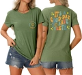 Front and back detail of a green t-shirt with It's a Good Day to Save Teeth slogan - S / Olive Green (IT'S A GOOD DAY TO SAVE TEETH)