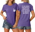 Détail d'un t-shirt violet en coton avec texte au dos et graphique de main rock chic - Violet (Police Blanche)