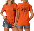Vue détaillée avant et arrière d'un t-shirt orange avec imprimé main de squelette - Orange (Police Noire)