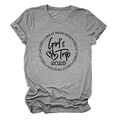 Detail of grey Girl's Trip 2025 graphic T-shirt with rolled sleeves and round neck - S / Dark Grey (Black Font)