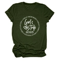 Détail de l'imprimé Girl's Trip 2025 sur un t-shirt décontracté vert foncé pour femme - Vert Armée (Police Blanche)