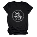 T-shirt femme noir en coton avec imprimé blanc Girl's Trip 2025 et col rond classique - Noir (Police Blanche)