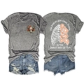 Flachbild von grauem T-Shirt mit Bullenschädel-Druck und Used-Look Jeans-Shorts - S / Dunkelgrau Vorne Brust (Grafik Weiß)