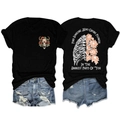 Flat lay of black crewneck T-shirt with sunflower skull print and denim shorts - S / Black Front Chest (White Graphic)