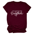 Close-up of the rolled sleeve and heart quote print on this wine red cotton t-shirt - Wine Red (White Font)