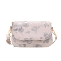 Borsa a tracolla lavanda con stampe di farfalle argentate e catena dorata alla moda - Viola