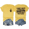 Flat lay of yellow t-shirt with black bone hand gesture and humorous back text - Yellow (Black Print)