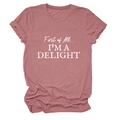Detail of rolled cuffs and white printed slogan on a dusty pink crewneck T-shirt - Rose Gold (White Font)