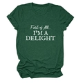 Detail of white slogan print on forest green cotton t-shirt with rolled hem finish - Vintage Green (White Font)