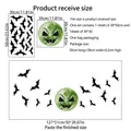 Luminous Halloween wall stickers set with green moon and bats size specifications - Green Luminous Moon And Bats (YCG8037-NH) / 50x30cm And 30x30cm Set
