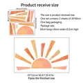 Cartoon sun wall decals for kids room with size chart and 93x52cm finish dimensions - 30x60cm (Set of 2)