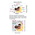 Sticker mural fille sur lune avec papillons roses et phrases motivantes 100x70cm - 30*60cm*2 Feuilles