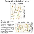 Tabella dettagliata delle taglie per adesivi da finestra con piante e fiori di 47cm per 61cm - 30*54cm