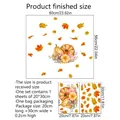 Autumn pumpkin and maple leaf static window clings set for fall home decoration - 20*30cm*2 Sheets