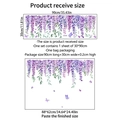 Sticker mural glycines violettes avec papillons pour décoration murale salon - Glycine Violette / 30*90cm