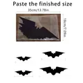 Adesivi murali pipistrello 3D laser nero set da 12 per decorazione Halloween in varie dimensioni - Stile Nero (PJ2000-KQ)