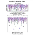 Muurstickers lavendel maattabel met vel van 30x90cm en eindresultaat van 88x62cm - Paarse Blauweregen / 30*90cm