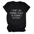 Detail of rolled sleeve cuff and white slogan print on black round neck cotton t-shirt - Black (White Font)