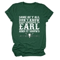 Detail of dark green t-shirt with white bull skull print and cowgirl quote text - Retro Green (White Text)