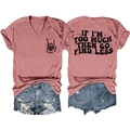 Front and back view of V-neck Sassy Mom T-shirt with distressed denim shorts set - S / Rose Gold (Black Print)