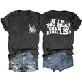 Gray V-neck T-shirt with Sassy Mom print and If I'm Too Much slogan on the back - S / Tops / Heather Grey(3812)