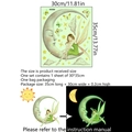 Glow in the dark wall stickers with moon, fairy and stars for home decoration - Glow Moon Fairy Set (YCG4057-ZC)