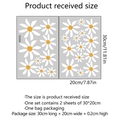 Daisy wall stickers for kids room with two 30x20cm sheets of white floral home decor - Daisy Set (BM4066-ZC)
