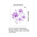 Stickers muraux fleurs violettes et papillons, décoration 30x25cm pour salle de bain - Style Fleur Violette Papillon (MS6288-ZY) / 25*30cm