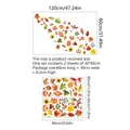 Guía de tallas para pegatinas de pared de girasol y calabaza midiendo 120x80cm - 30x60cm * 2 Hojas