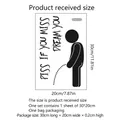 Adesivo per WC creativo con personaggio, decalcomania murale autoadesiva da 20x30 cm - Stile IF YOU MISS DREAM YOU PISS (MS4306-ZC) / 20x30cm