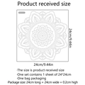 Adesivo mandala per lavagna bianca per decorazione murale, misura 24cm x 24cm - Modello Mandala (BBT4005-ZC) / 24x24cm