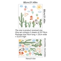 Specifiche dimensionali per adesivi murali con animali cartone e mongolfiere per bambini - Cactus di Animali Cartoni Animati (MS6271-ZY)
