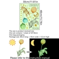 Stickers muraux lumineux avec lapin et étoiles montrant l'effet de lueur nocturne - 30*40cm