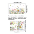 Floral butterfly wall stickers set showing layout dimensions and finished assembly - MS6275-ZY (30*90cm*2 Sheets)