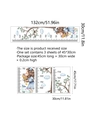 Sticker mural règle de croissance fille et arbre avec échelle de mesure 50-170cm - 30x45cmx3pcs