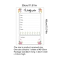 Detailansicht Wochenplaner Wandtattoo mit Blumendesign und 40x30cm Größenangaben - Einfacher Floraler Wochenplan (BBT4006-ZC) / 30*40cm